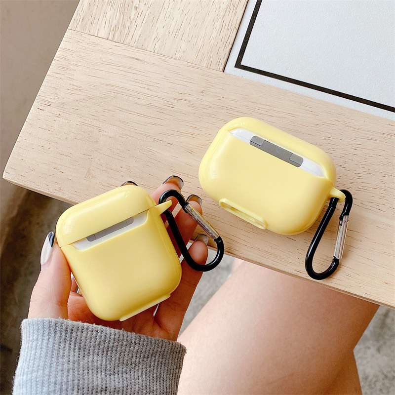 Vỏ Bảo Vệ Hộp Sạc Tai Nghe Bluetooth Airpods 1 2 3 PRO PRO2 Bằng TPU Dẻo Hình Chú Chó Tai Dài Màu Vàng Dễ Thương