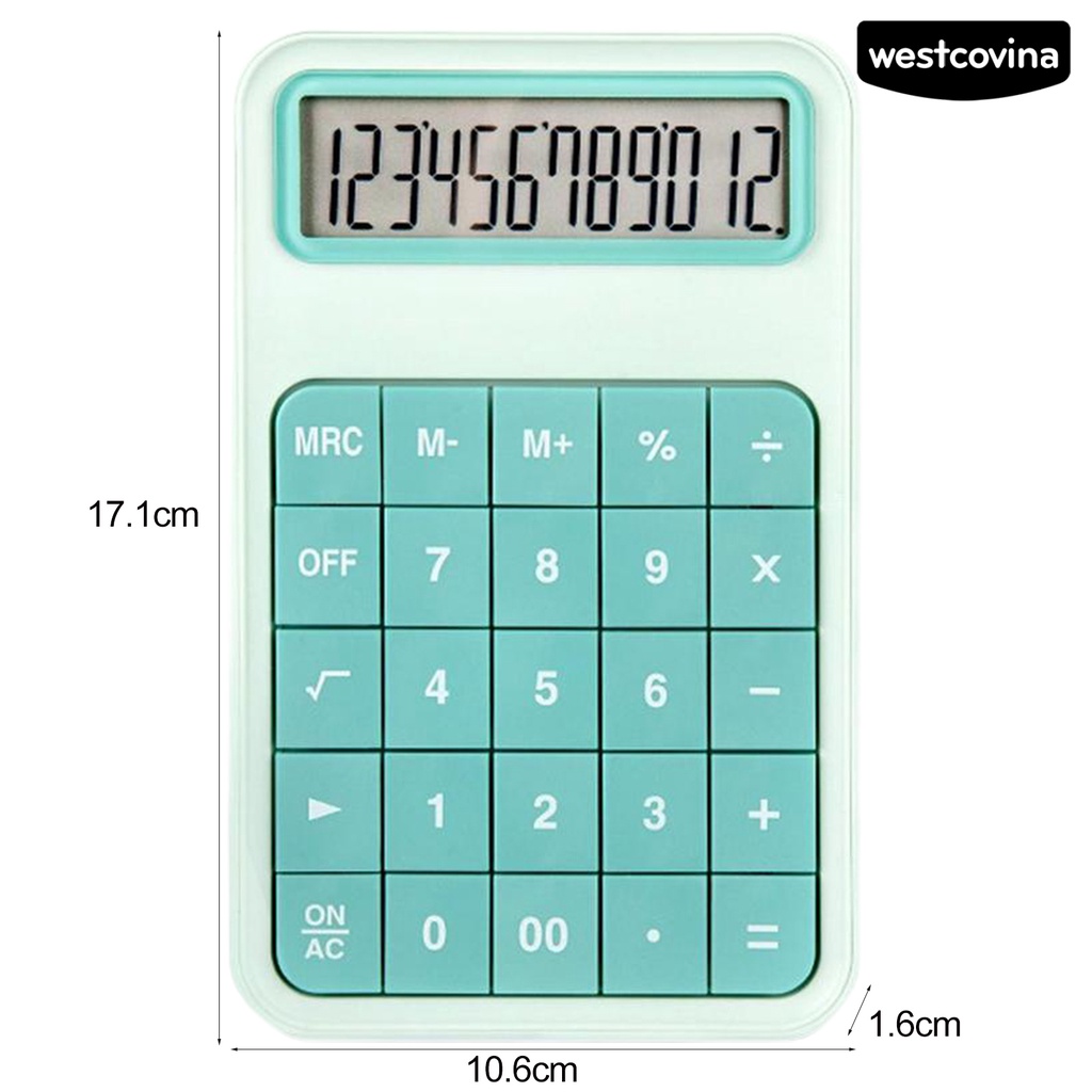 [WSTN] [WSTN]✎Máy Tính Mini 12 Chữ Số Siêu Mỏng Cài Nút Tháo Rời Được