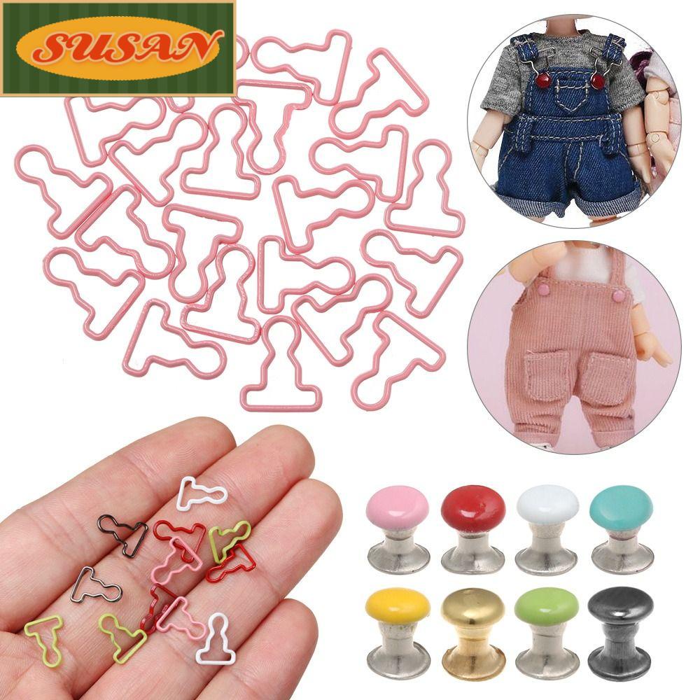 SUSANS Set 20 Nút Thắt Lưng Hình Hồ Lô Bằng Kim Loại Dành Cho Búp Bê