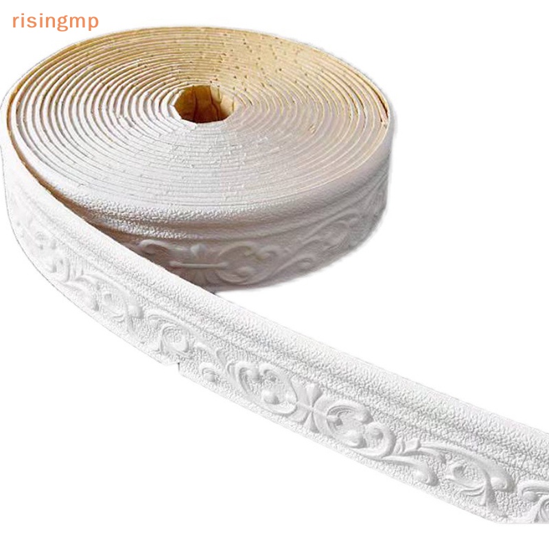 Miếng Dán Đường Viền Tường Bằng Xốp 2.3M Chống Va Chạm Không Thấm Nước Họa Tiết 3D Mới