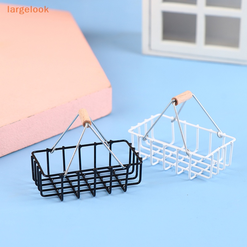 Giỏ Mua Sắm Mini Bằng Kim Loại Tỷ Lệ 1: 12 Độc Đáo Trang Trí Nhà Búp Bê