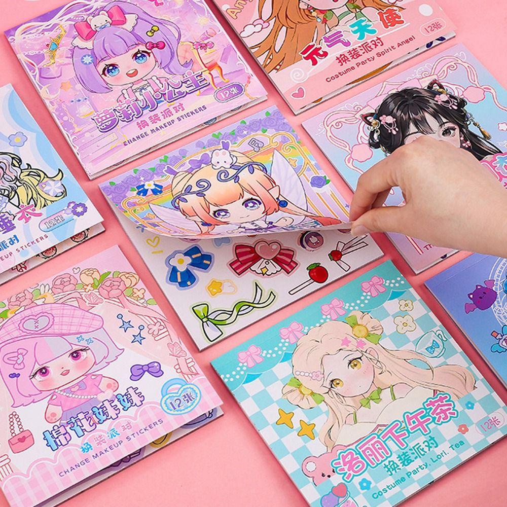 PEWANY Sticker Dán Trang Trí Sách DIY Hình Khuôn Mặt Dễ Thương Nhiều Màu Sắc