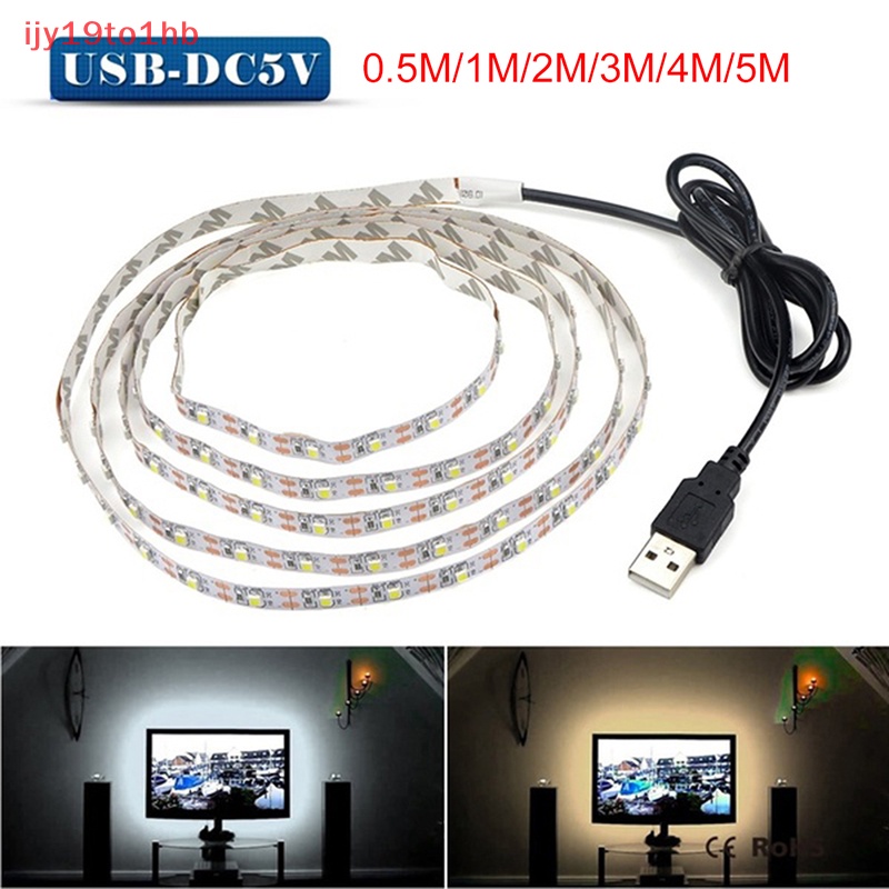 {Ijy19to1hb} 5V TV LED Đèn nền USB LED dải ánh sáng trang trí đèn Băng TV Nền chiếu sáng mới