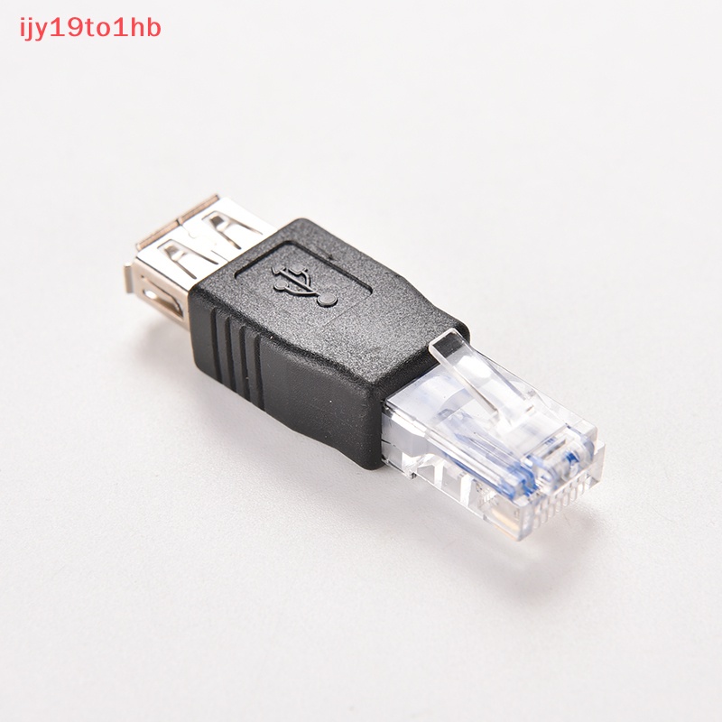 {Ijy19to1hb} RJ45 Nam để USB AF Một Nữ Adapter Ổ Cắm Lan mạng Ethernet Router cắm mới