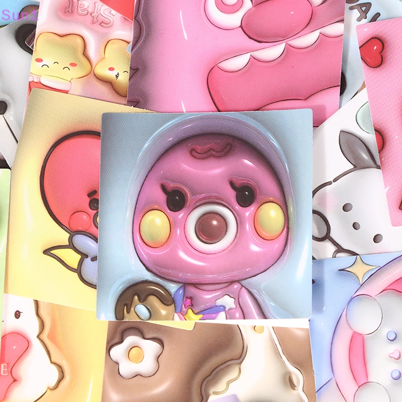 Set 1 &gt; 100 Sticker 3D Hình Kuromi My Melody Dễ Thương Dán Trang Trí Laptop