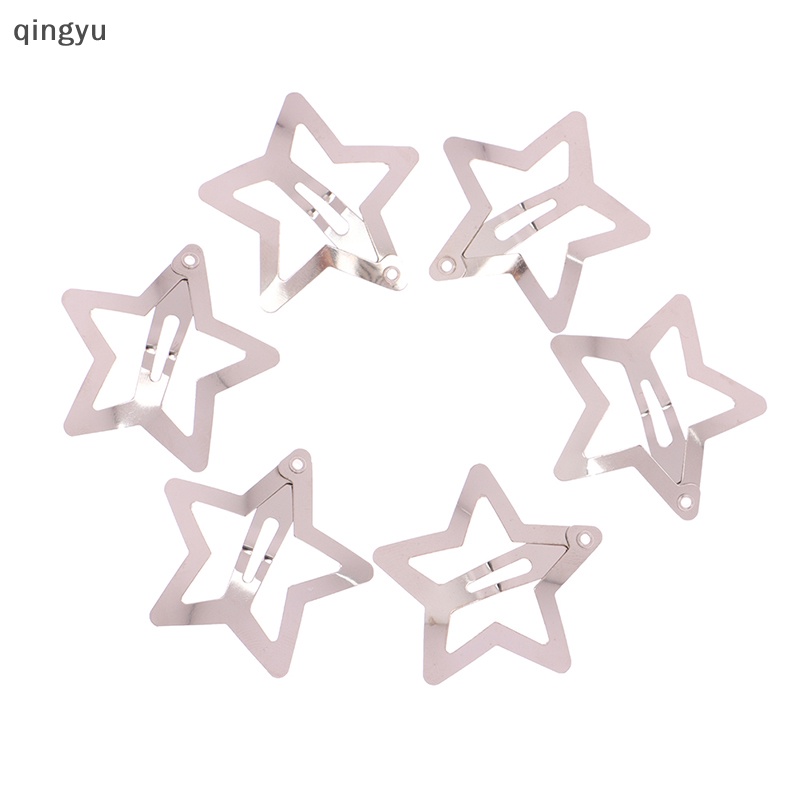 Bộ 4 Kẹp Tóc Hình Ngôi Sao Màu Sắc Bạc Thiết Kế Tối Giản Cho Nữ