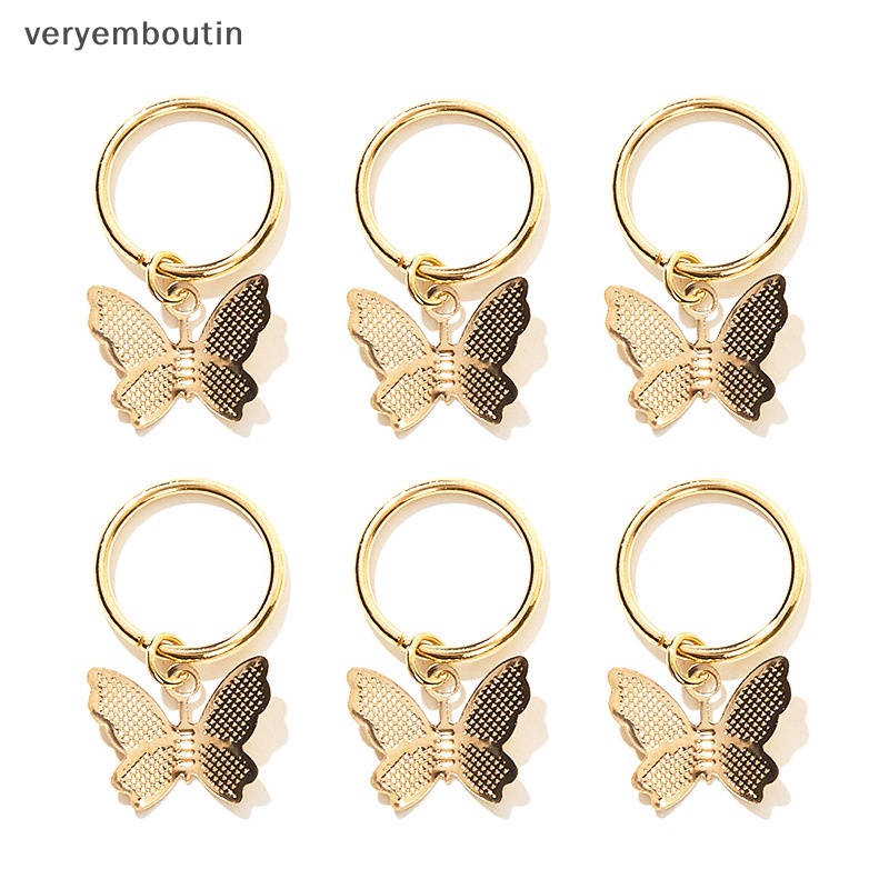 Set 6 Kẹp Tóc Hình Bướm / Ngôi Sao Bằng Kim Loại Phong Cách Phương Tây Dành Cho Nữ