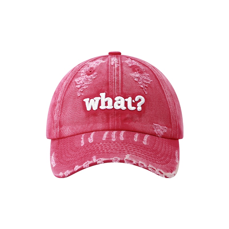 Mũ Lưỡi Trai Mềm Khoét Sâu Màu Đỏ Phong Cách Retro Mỹ Cho Nữ