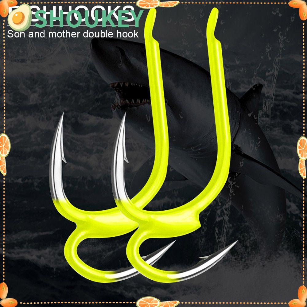 SHOUKEY Set 10 Lưỡi Câu Cá Bằng Thép Cacbon Chất Lượng Cao