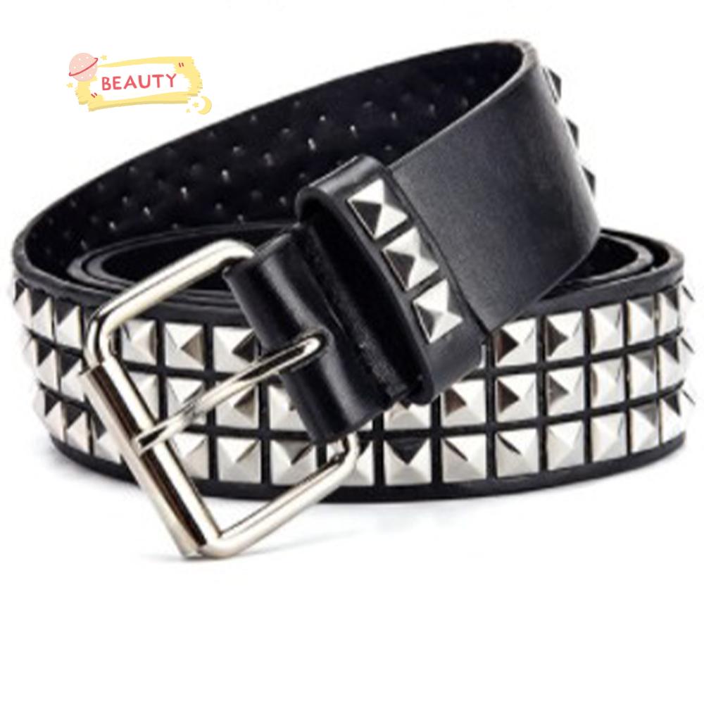 BEAUTY Dây Nịt Bụng Đính Đinh Tán Phong Cách Punk Thời Trang