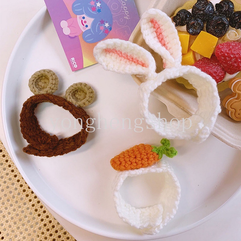 Vòng Đeo Tay Đan Len Thủ Công Hình Tai Thỏ / Gấu Hoạt Hình Dễ Thương Sáng Tạo Cho Cặp Đôi / Bạn Bè