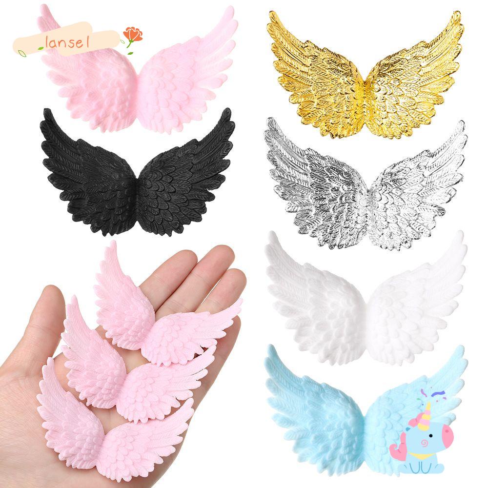 LANSEL Bộ 12 Cánh Thiên Thần Bằng Nhựa Thời Trang Trang Trí Bánh Kem