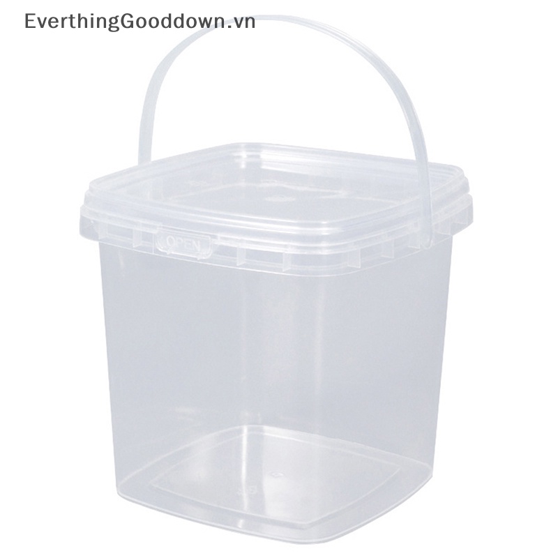 Xô Nhựa Đựng Thực Phẩm Có Nắp Và Tay Cầm Dung Tích 280ML / 500ML / 1L / 2L