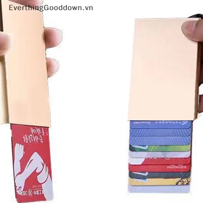 Everthinggood Ví Đựng Thẻ Tín Dụng ID Bằng Kim Loại Nhôm Mỏng Chống Trộm Cho Nam Và Nữ vn