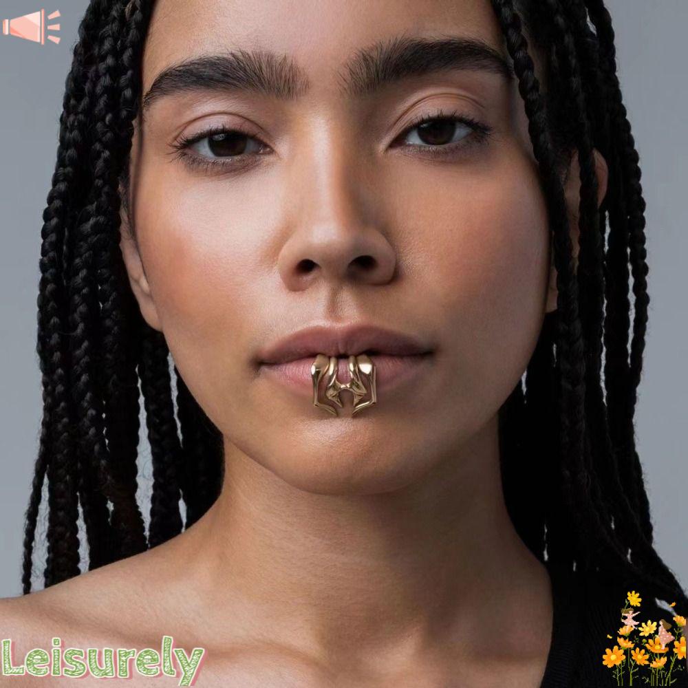 LEILY Khuyên Môi Unisex Dạng Kẹp Cá Tính