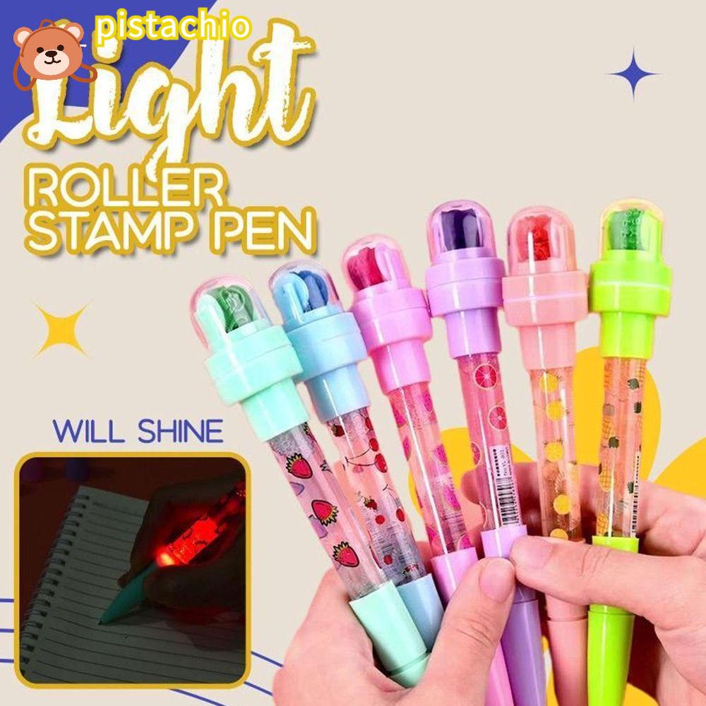 PISTA Bút Mực Gel Đa Năng Có Đèn Thổi Bong Bóng Sáng Tạo Cho Học Sinh