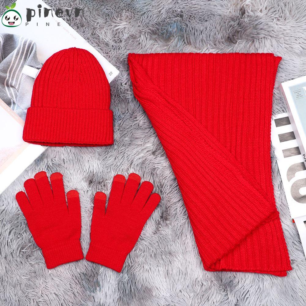 PINEVN Set Khăn Choàng Cổ + Găng Tay + Mũ beanie Chống Trượt Cho Nam Và Nữ