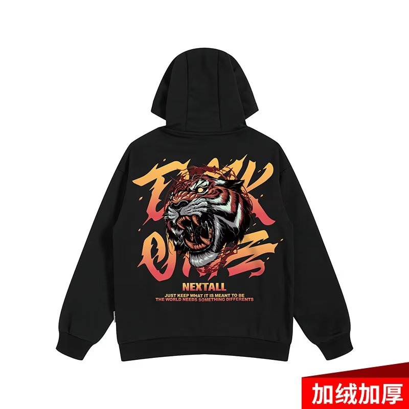Áo Hoodie Tay Dài Dáng Rộng In Họa Tiết Đầu Hổ Hoạt Hình Vui Nhộn Phong Cách Nhật Bản Thời Trang Cho Nam Và Nữ Size M-5XL 2023