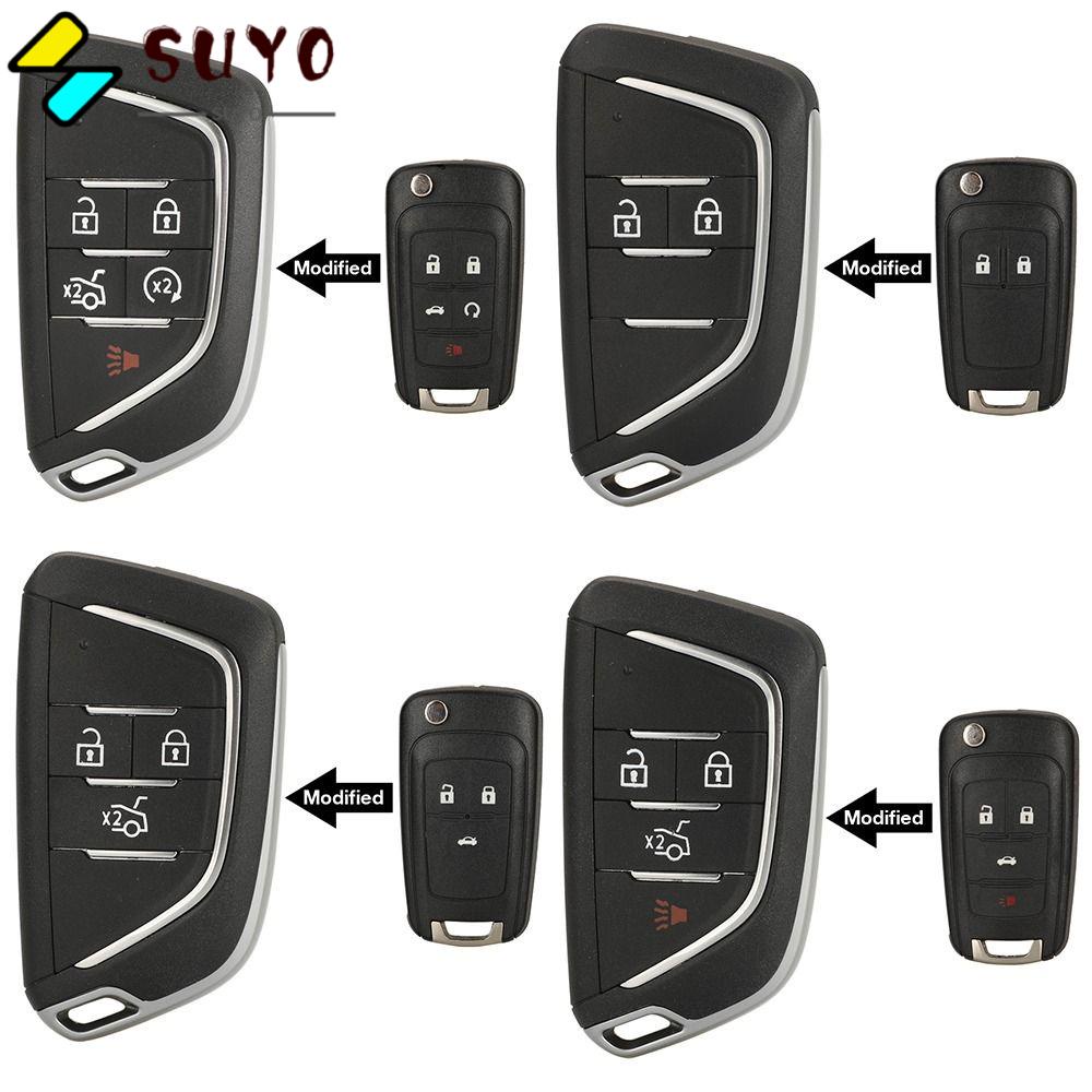 SUYO Vỏ Chìa Khóa Điều Khiển Từ Xa HU100 Blade 2 3 4 5 Nút Gấp Lại Được Dành Cho Xe Hơi Chevrolet Lova Camaro Impala