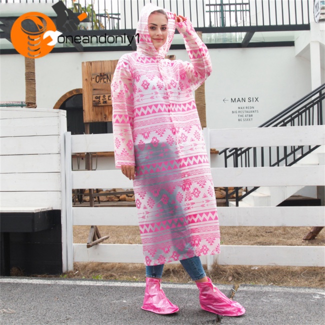 Áo Mưa Dày Dặn Thiết Kế Dây Rút Gọn Nhẹ Chống Thấm Nước Có Thể Tái Sử Dụng Thời Trang