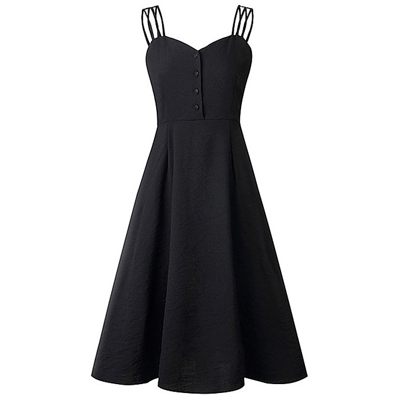 Đầm Hai Dây Mùa Hè 2023 Dáng Ôm Hở Vai Eo Thon Thời Trang Mới Ngọt Ngào Hep