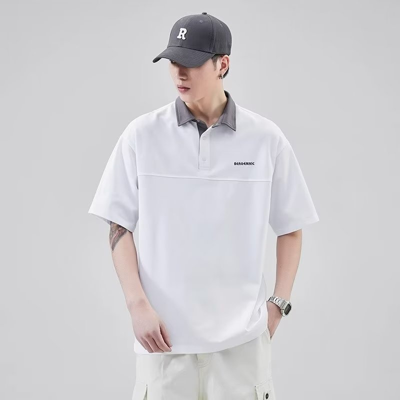 Áo Thun polo Mỏng Tay Lỡ Dáng Rộng Thời Trang Xuân Hè Cho Nam