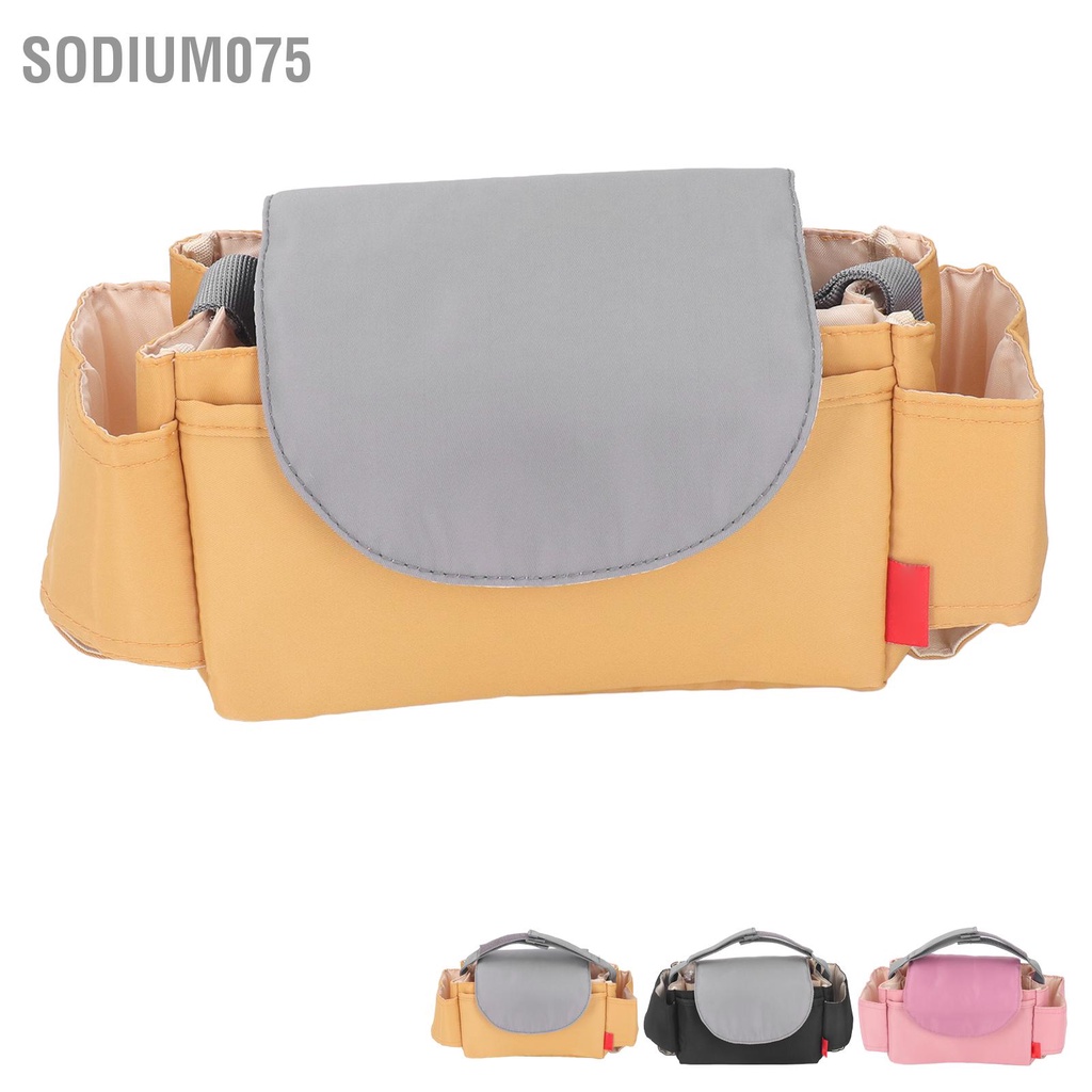 Sodium075 Túi Xe Đẩy Cho Bé Nylon Chống Thấm Nước Nhiều Ngăn Đơn Giản Antiwear Đựng Tã Caddy Cũi Treo Tường Bàn