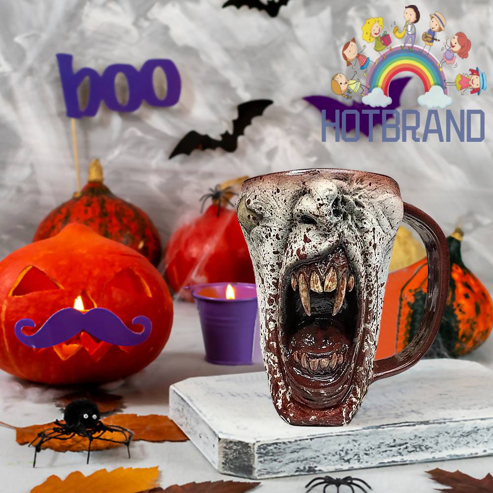 Cốc Cà Phê Kinh Dị Phong Cách Gothic Halloween Vui Nhộn Trang Trí Gia Đình Bạn Bè