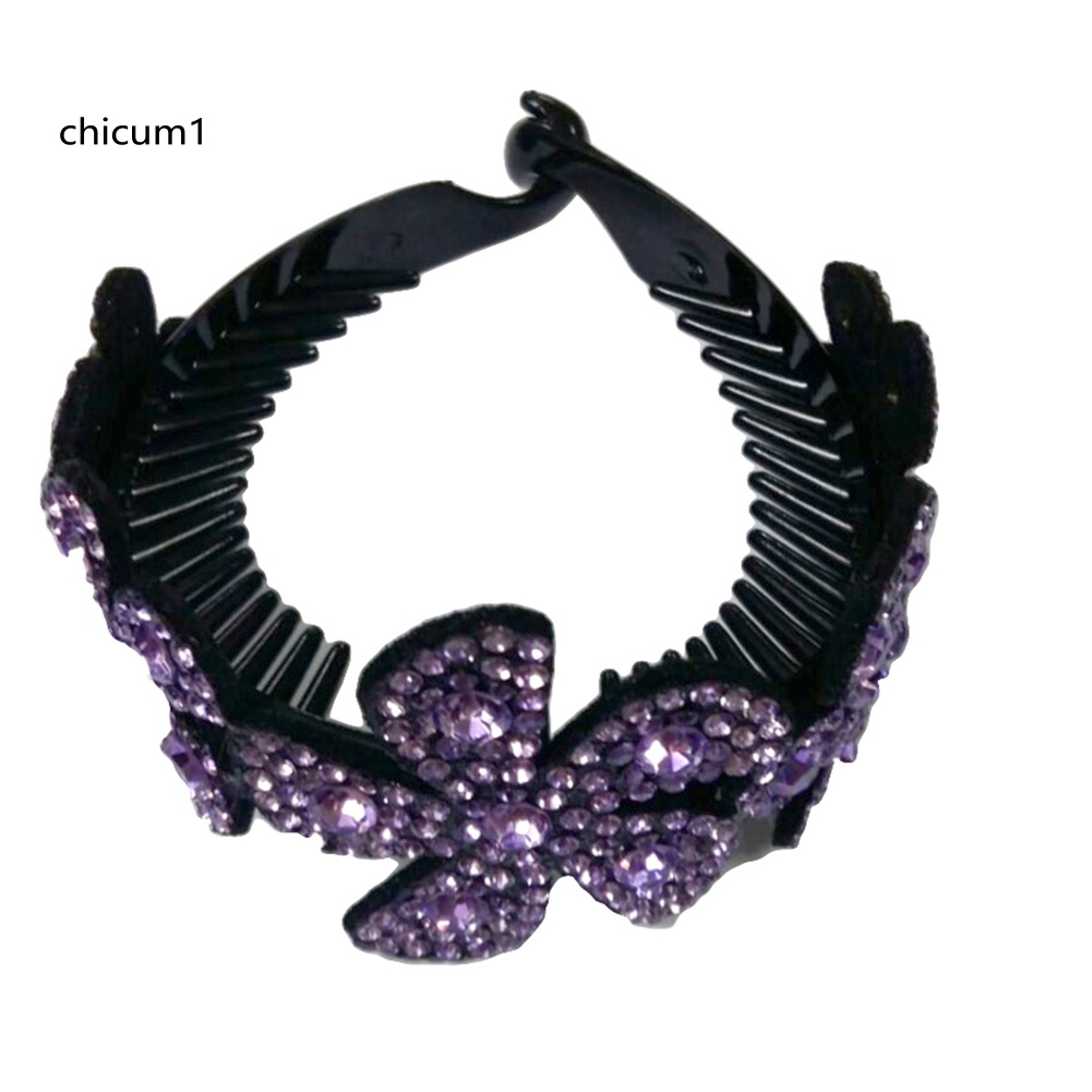 Kẹp Tóc Xoắn Ốc Đính Đá Lấp Lánh Cho Nữ