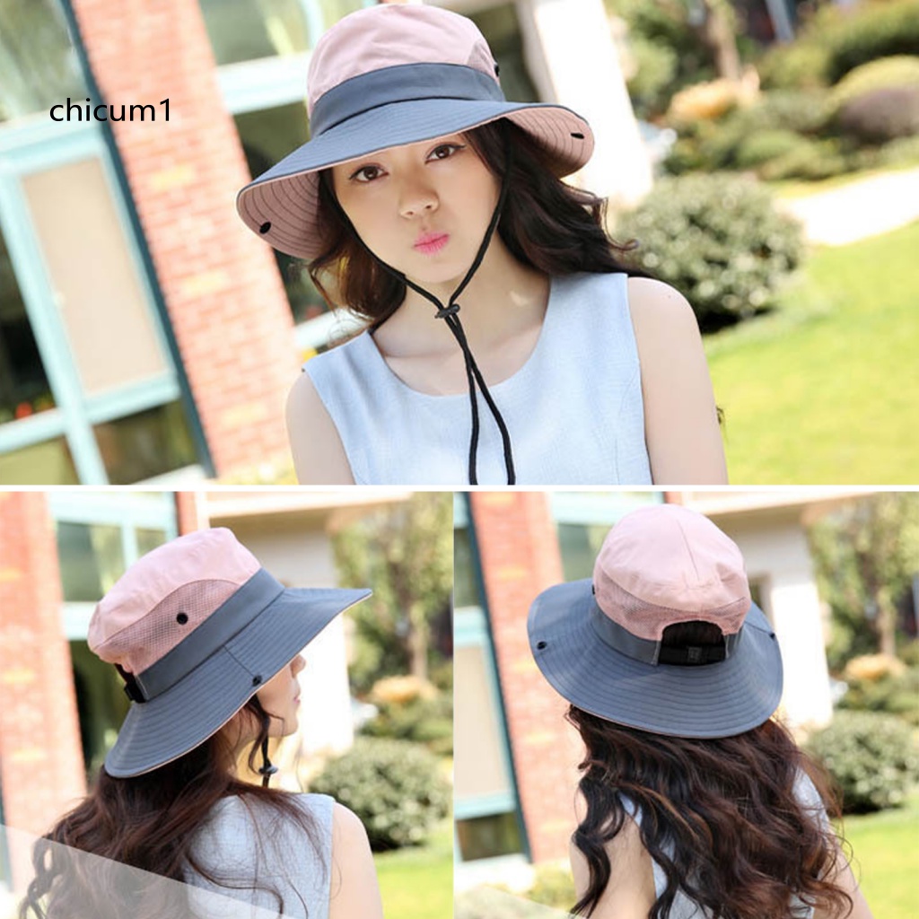 Mũ Bucket Màu Sắc Tương Phản Chống Nắng Có Thể Gập Lại Dành Cho Nam Và Nữ