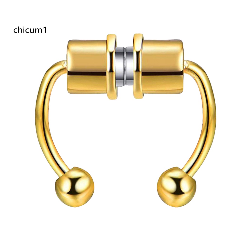 Khuyên Mũi Bằng Hợp Kim Nam Châm Không Xỏ Tái Sử Dụng Được