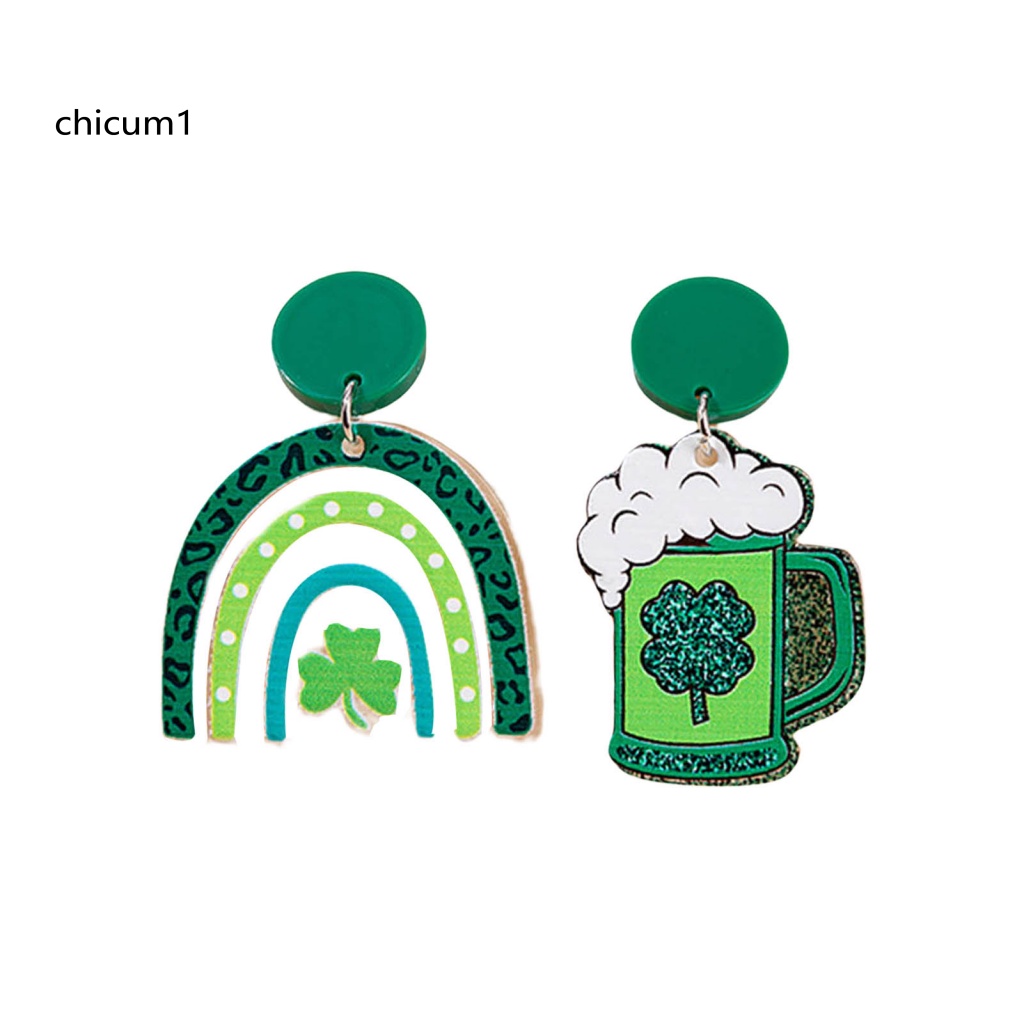 1 Cặp Bông Tai Acrylic Bóng Nhiều Màu Sắc Họa Tiết Hoa Ngôi Sao Hình Học Thời Trang Cho Nữ