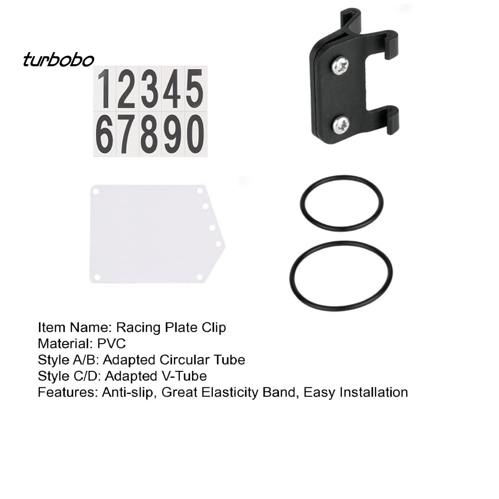 Turbobobo Giá Đỡ Biển Số Xe Đạp Chất Liệu Co Giãn Dễ Lắp Đặt Tiện Dụng