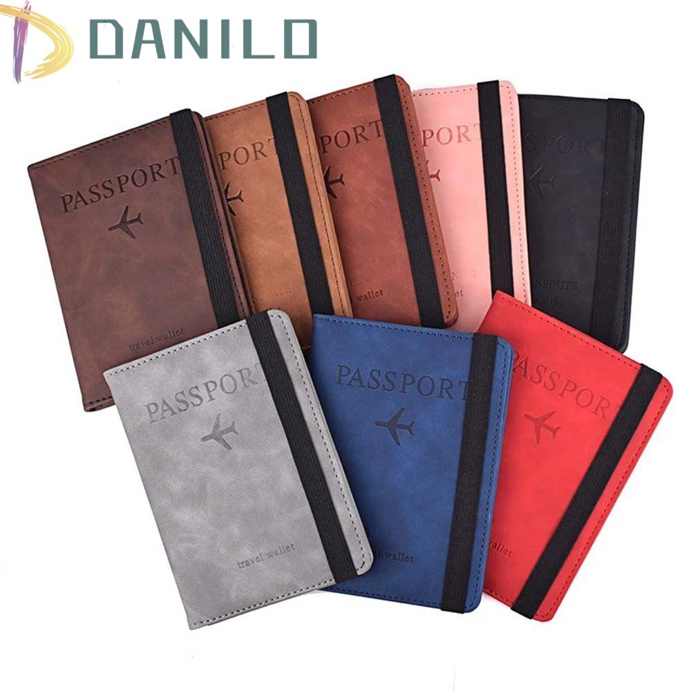 DANILO Ví Da Đựng Hộ Chiếu / Thẻ Tín Dụng / Tài Liệu Co Giãn Phong Cách Vintage Dành Cho Nữ