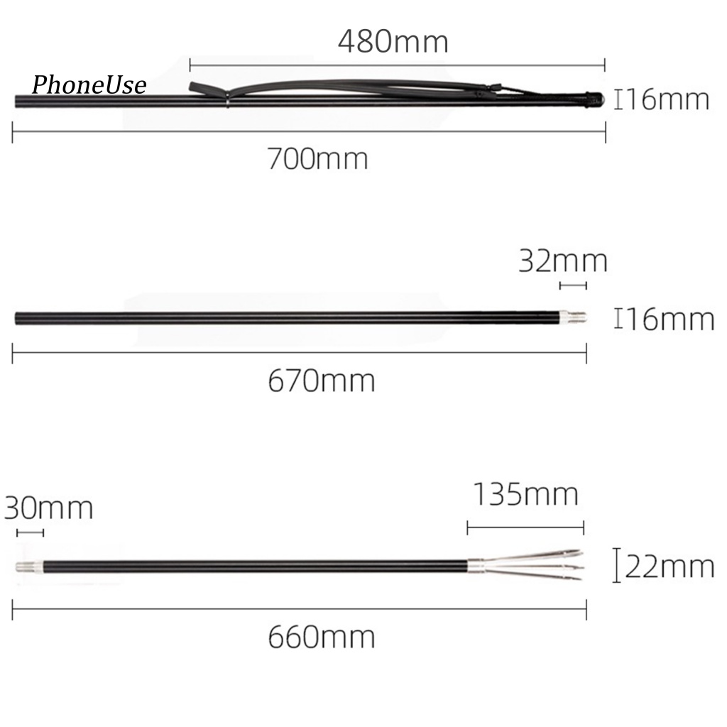 3 Móc Câu Cá Bằng Hợp Kim Nhôm PU Có Thể Điều Chỉnh