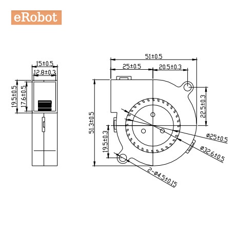 Quạt Thổi Gió Chất Lượng Cao 5015 5V 12V 24V 50x50x10mm