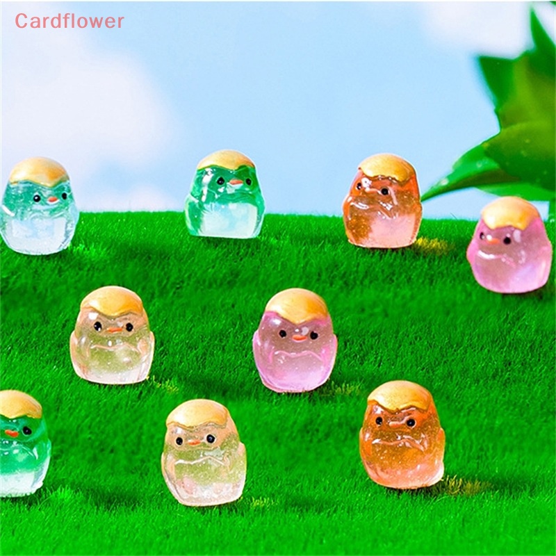 Bộ 5 Tượng Gà Con Phát Sáng Dùng Trang Trí Tiểu Cảnh Mới