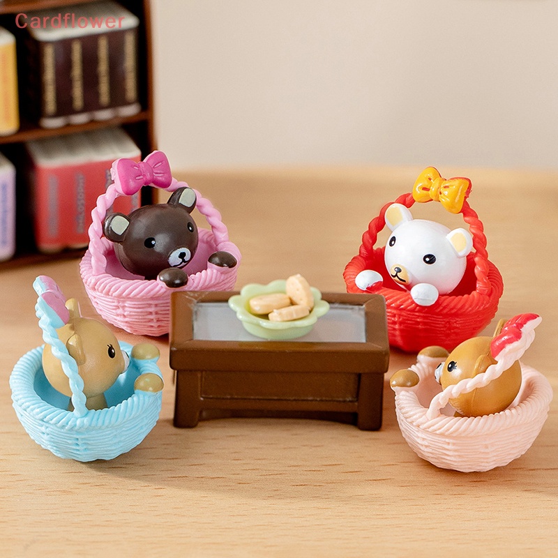 Giỏ Đựng Gấu Bông Mini Dễ Thương Dùng Trang Trí Tiểu Cảnh Mới