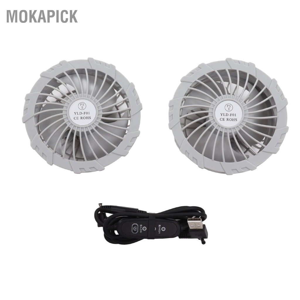 Mokapick Quạt Làm Mát Mùa Hè Áo Vest USB Có Thể Tháo Rời Trắng Điều Hòa Không Khí Vườn