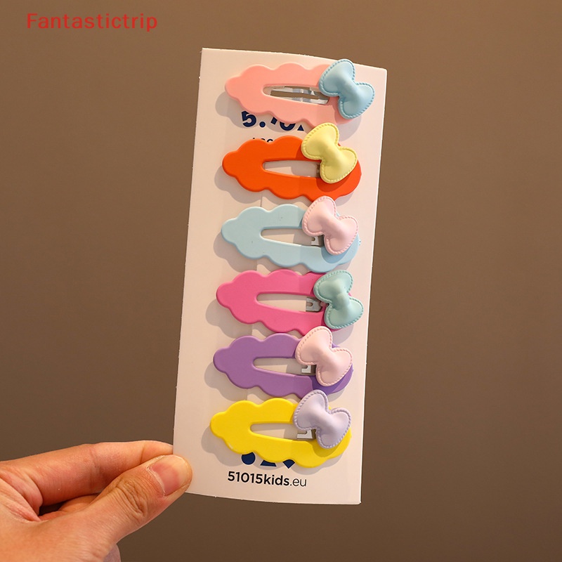 1 Bộ Kẹp Tóc Hình Nơ / Bông Hoa Dễ Thương Dành Cho Bé Gái