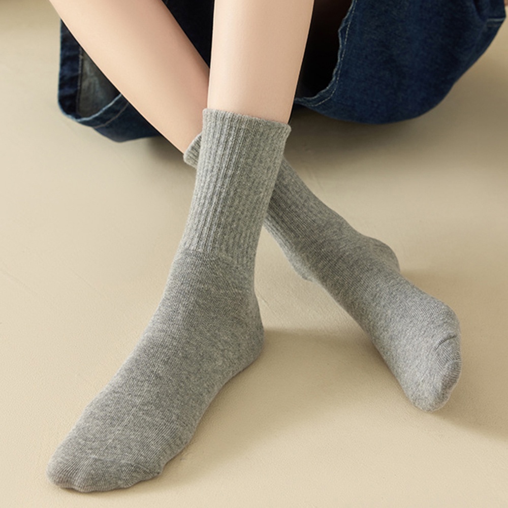 Vớ Thể Thao Cotton Màu Sắc Đơn Giản Thoáng Khí Thấm Hút Mồ Hôi Cho Nam