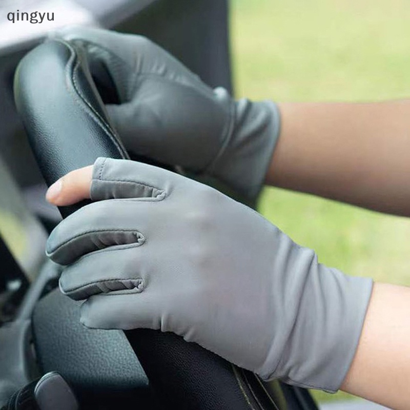 Găng Tay Lụa Lạnh Mỏng Thoáng Khí Chống Trượt Có Thể Chạm Màn Hình Cảm Ứng Mới Dùng Khi Đua Xe Mô Tô