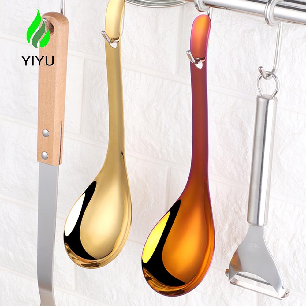 YIYU Muỗng Ăn Súp Bằng Thép Không Gỉ Thiết Kế Tiện Lợi Cho Nhà Bếp