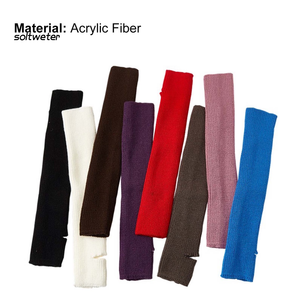 1 Đôi Tất Dệt Kim Dày Giữ Ấm Chân Màu Sắc Đơn Giản