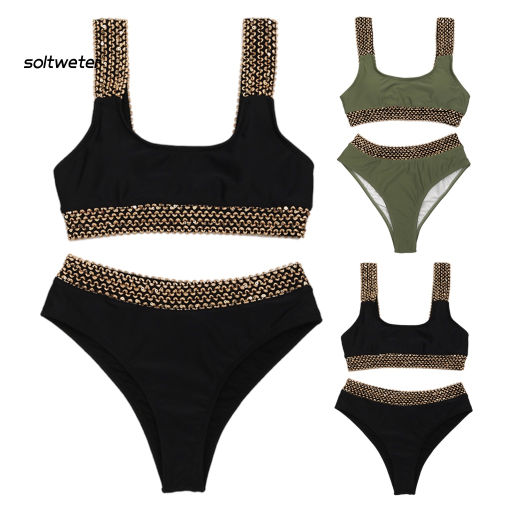 Bộ Bikini 2 Mảnh Màu Sắc Thời Trang Quyến Rũ Cho Nữ