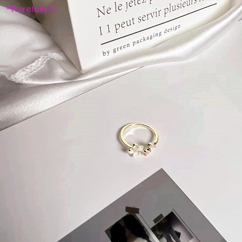 Nhẫn Hở Hình Hoa Đính Ngọc Trai Nhân Tạo Thời Trang Dành Cho Nữ Mới