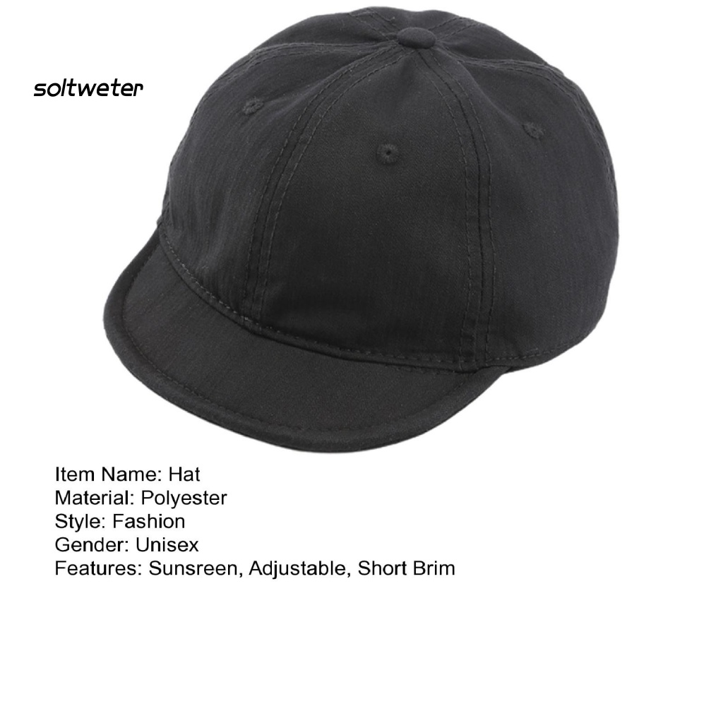 Mũ Lưỡi Trai Màu Sắc Trơn Phong Cách Vintage Dành Cho Nam Và Nữ