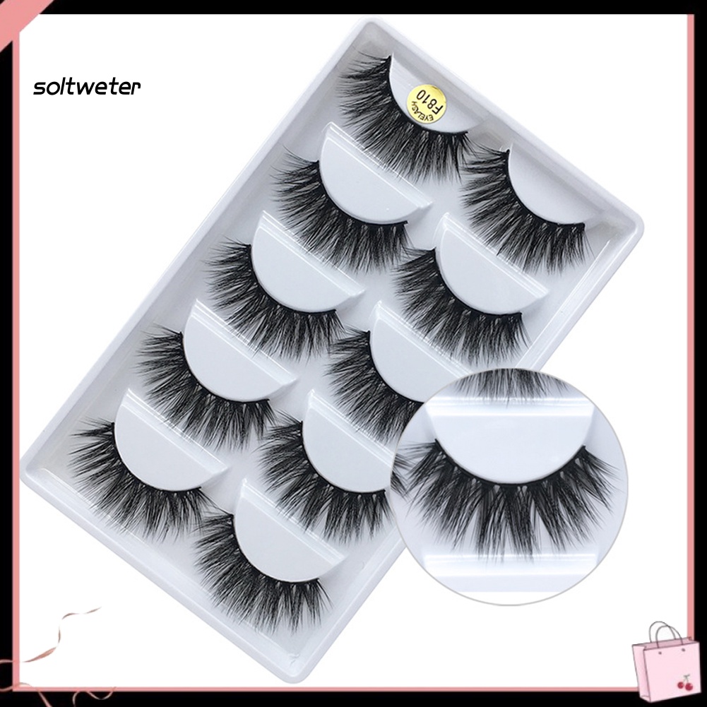 Bộ 5 Cặp Lông Mi Giả 3D Dài Và Dày