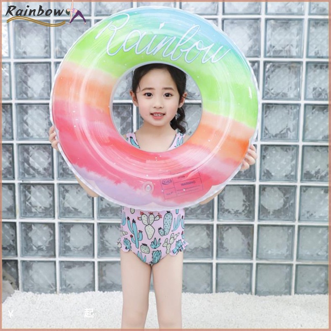 Phao Bơi Bơm Hơi Dày Dặn Màu Gradient Độc Đáo