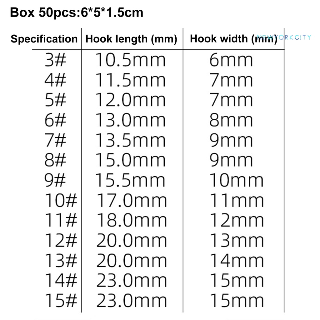 Set 50 Lưỡi Câu Cá Bằng Thép Carbon Chất Lượng Cao